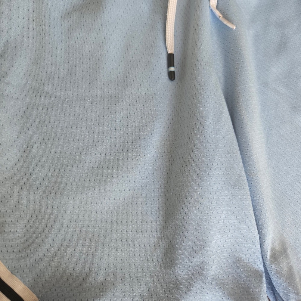GOAT USA Kids Youth Large Light Blue Mesh Basketball Shorts Athletic Striped - Picture 3 of 9